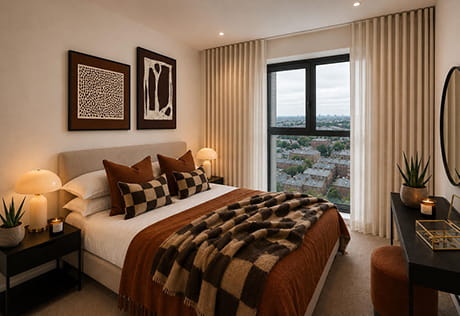 An interior Bedroom image from The Editions at Woodberry Down