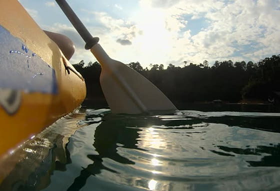 An image of a person Kayaking