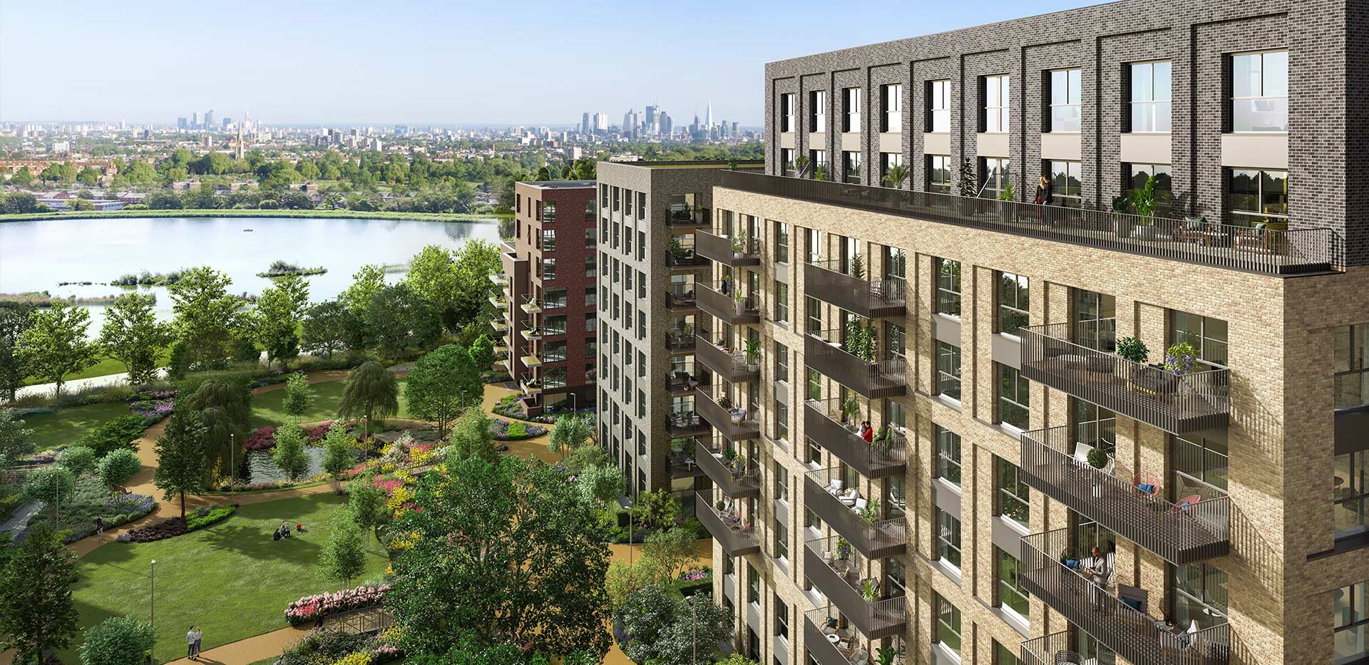 Woodberry Down, Amber Apartments, Exterior CGI