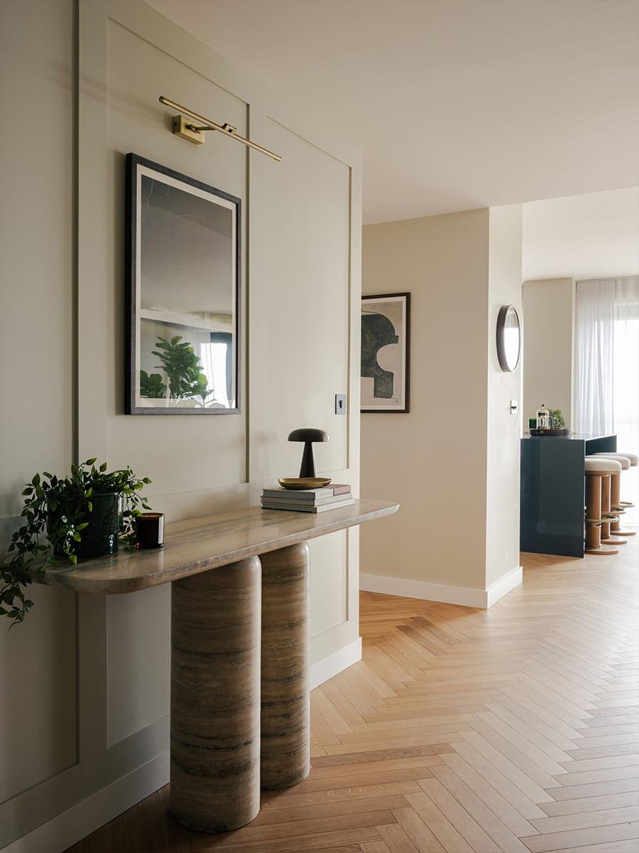An image of the Hallway in the Crown Collection Penthouse