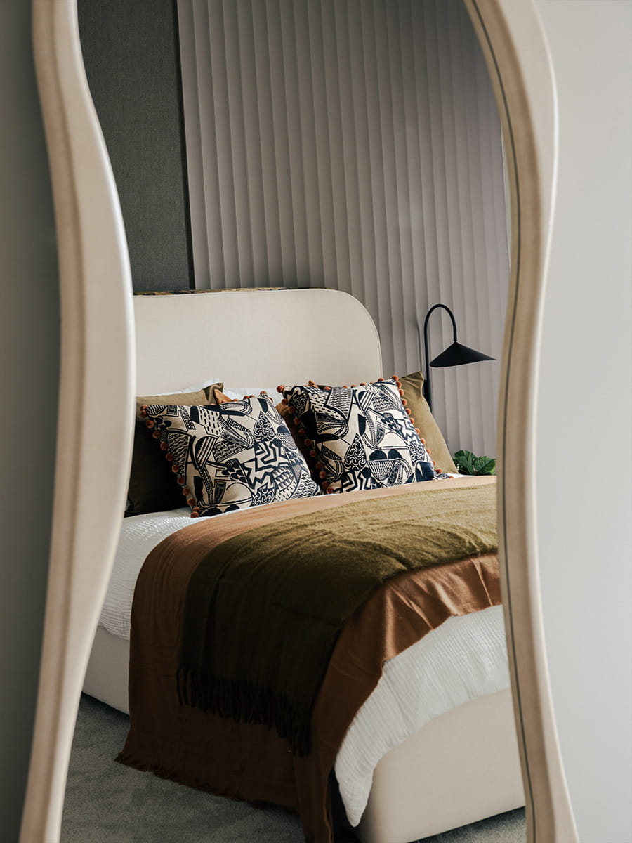 An image of the Bedroom reflection in the Crown Collection Penthouse