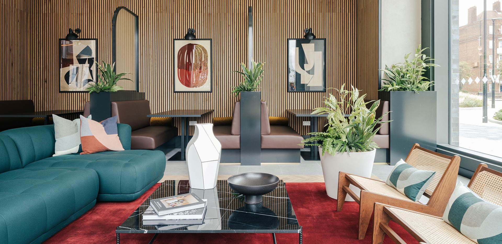 The residents' lounge at Woodberry Down