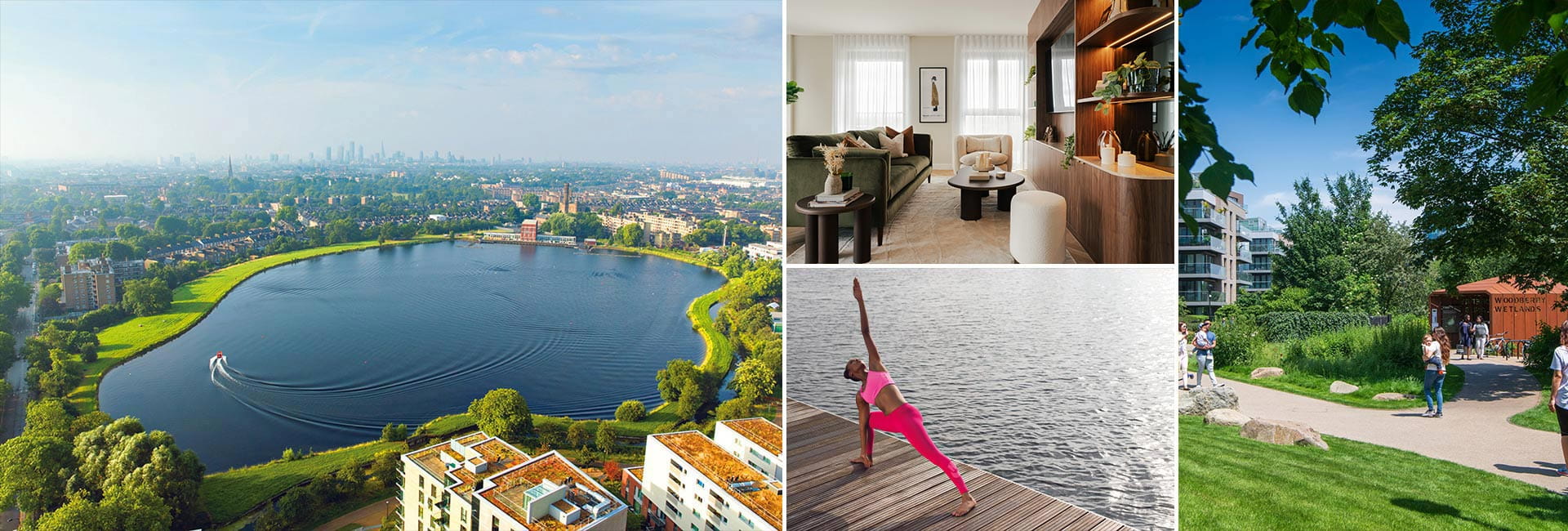 A montage of images at Woodberry Down