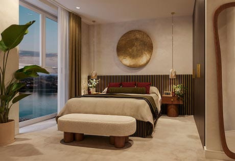 A homeowner looking out at the beautiful views across Woodberry Down 