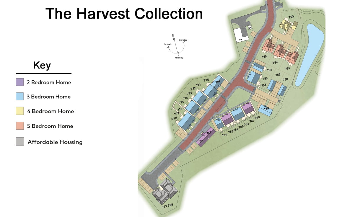 Woodhurst Park - The Harvest Collection - Site Plan