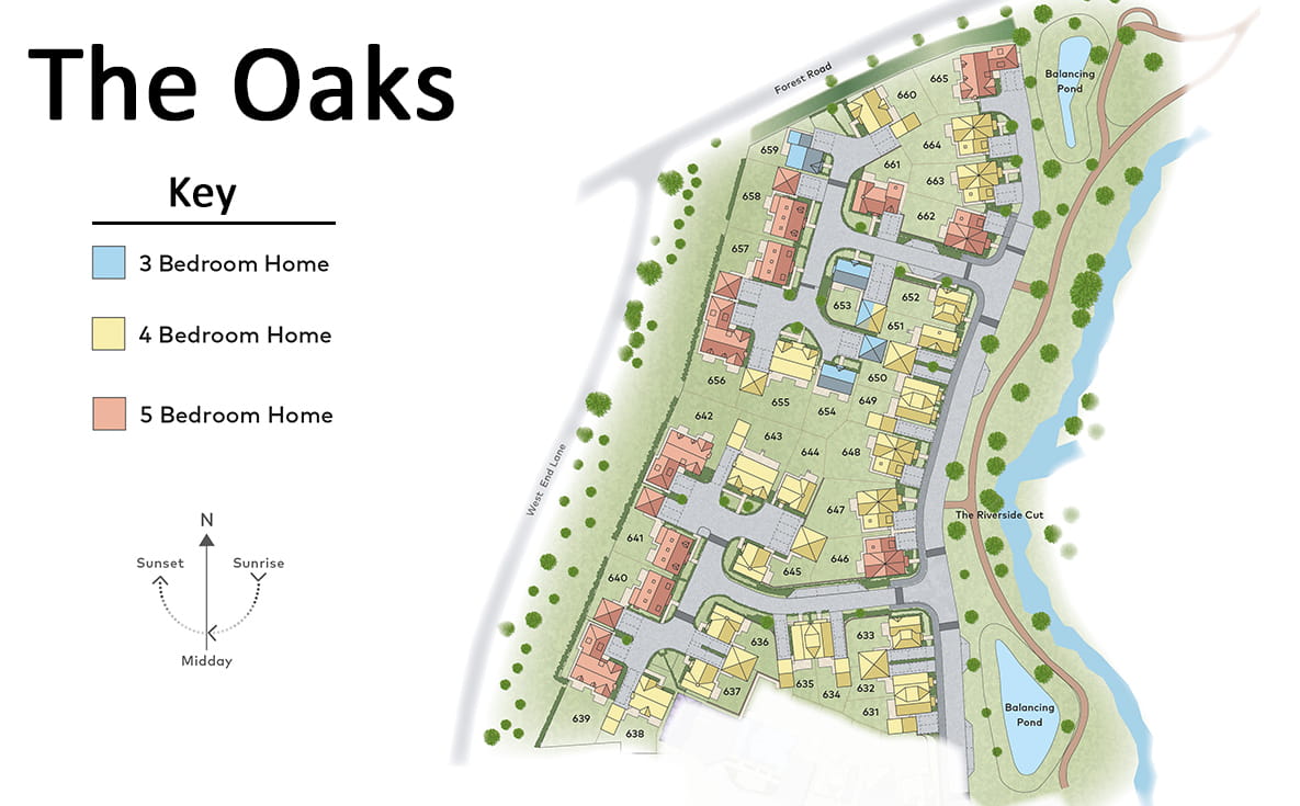 Woodhurst Park, The Oaks - Site Plan
