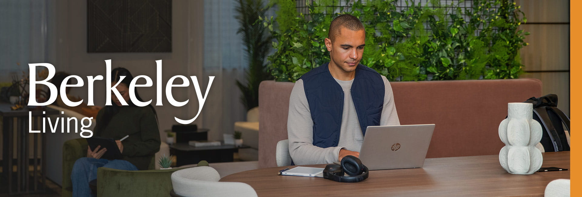 A man using the co-working space at Alexandra Gate