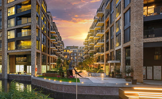 An Exterior Dusk Image of Chelsea Creek