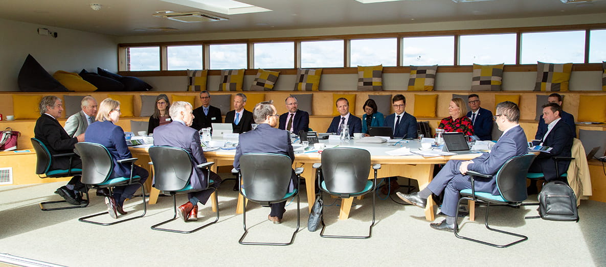 HRH The Prince of Wales and the Blue Recovery Leaders Group at WWT Slimbridge