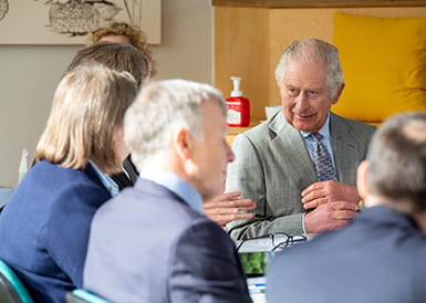 HRH The Prince of Wales and the Blue Recovery Leaders Group at WWT Slimbridge