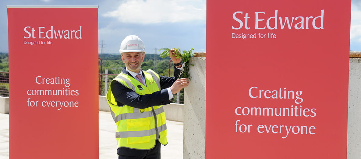 Bankside Gardens tops out in time for station