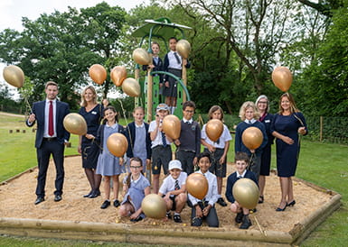 Berkeley and Cranleigh C of E Primary School Celebrate Playground Launch at Leighwood Fields