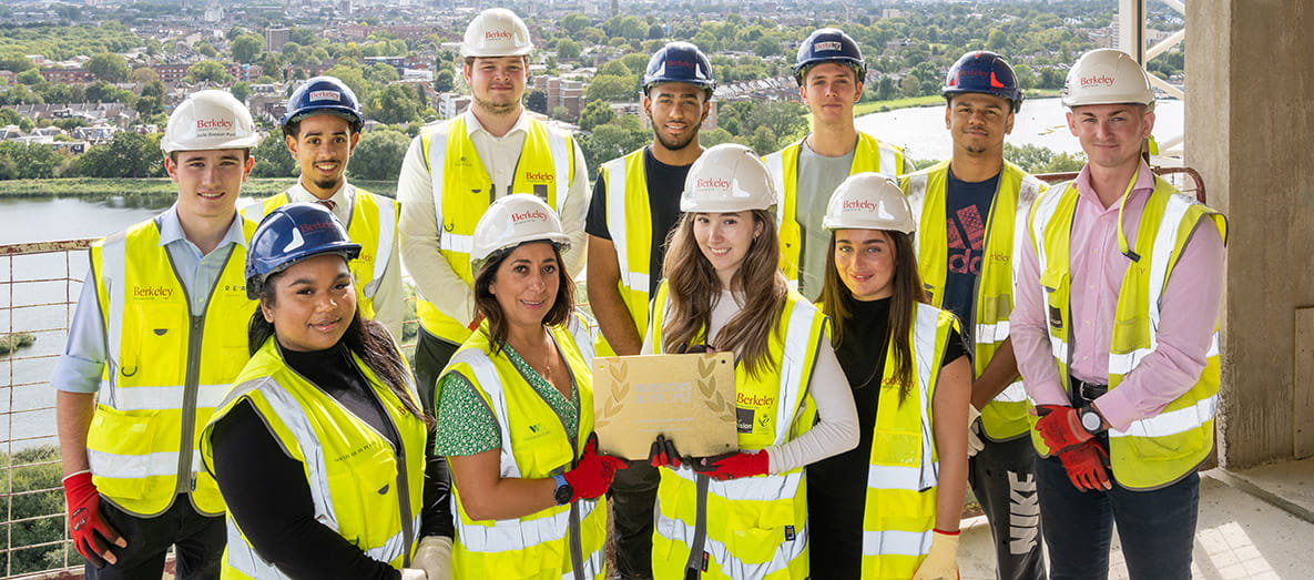 Berkeley team posing with new accreditation certificate