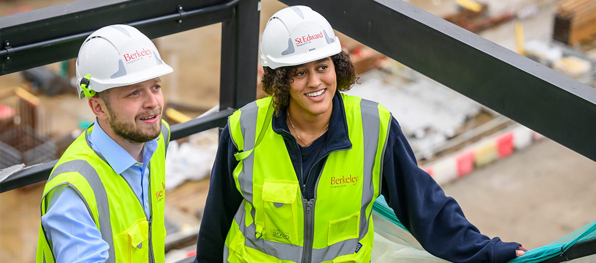 An image of an apprentice on site