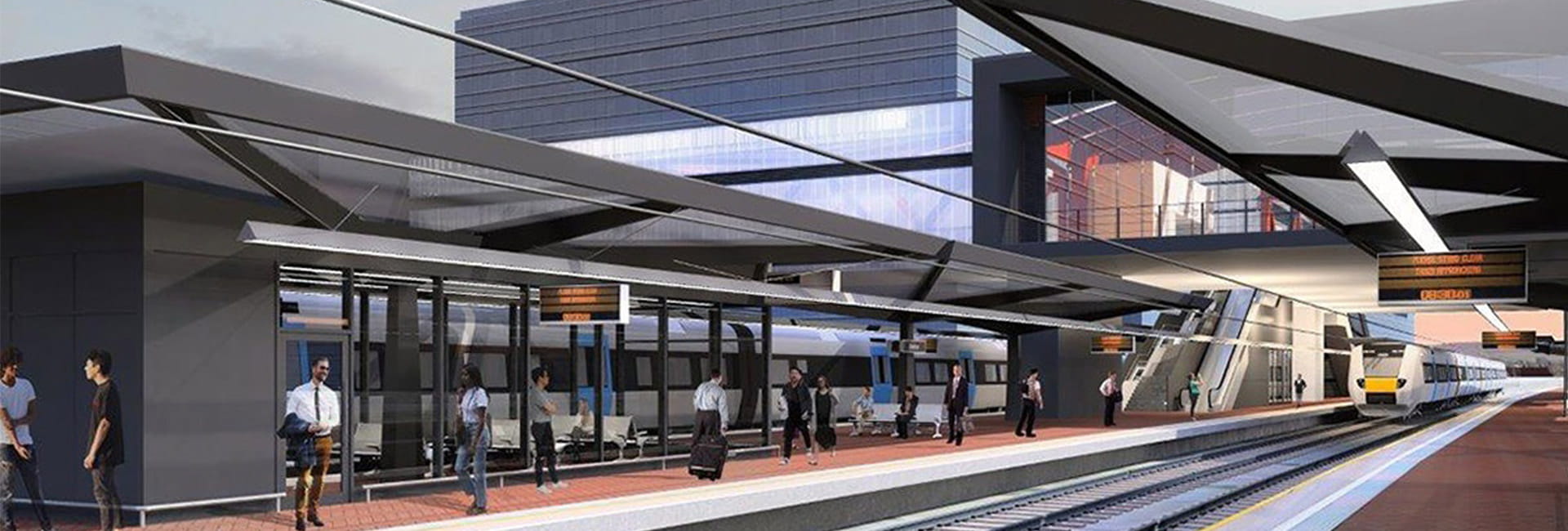 A CGI image of Brent Cross West Station