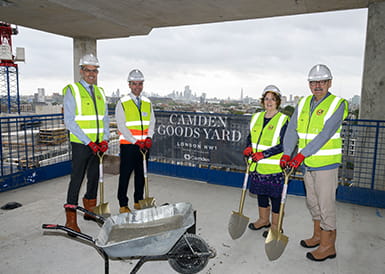 St George, Morrison’s and Camden Council ‘Top Out’ at Camden Goods Yard