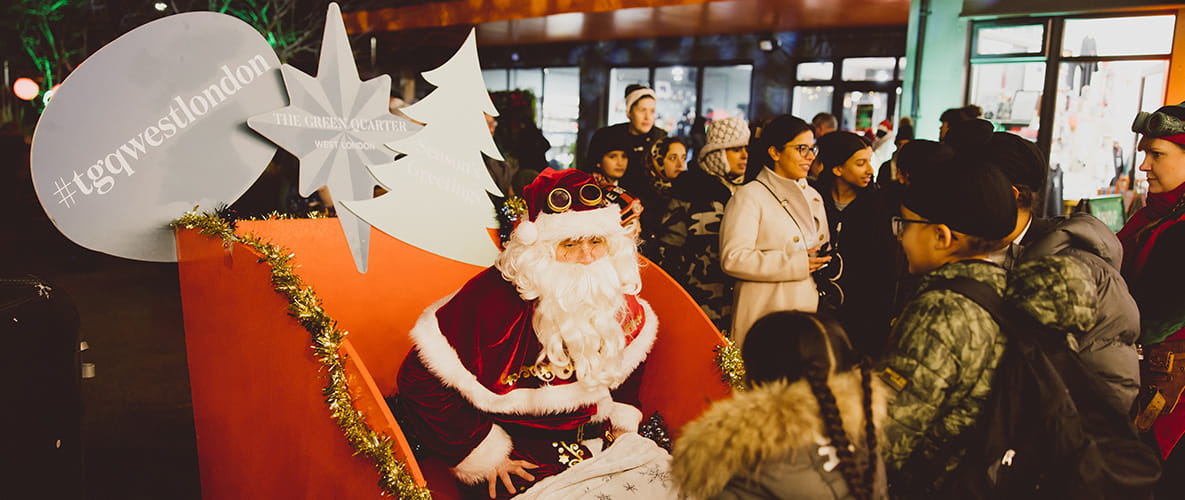 Father Christmas at The Green Quarter Christmas market