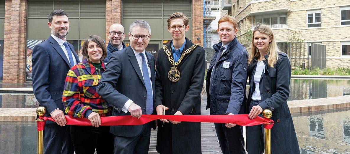 Mayor of Haringey unveiling Public Art at Clarendon