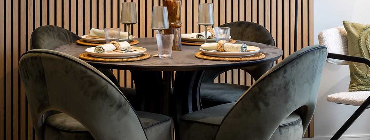 The Harris showhome dining area