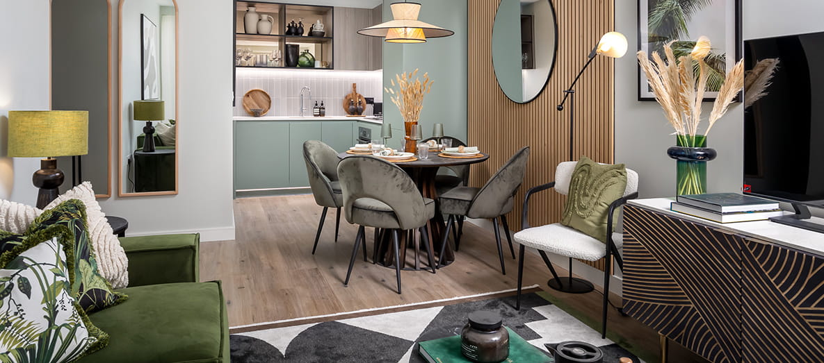 The Harris showhome living area