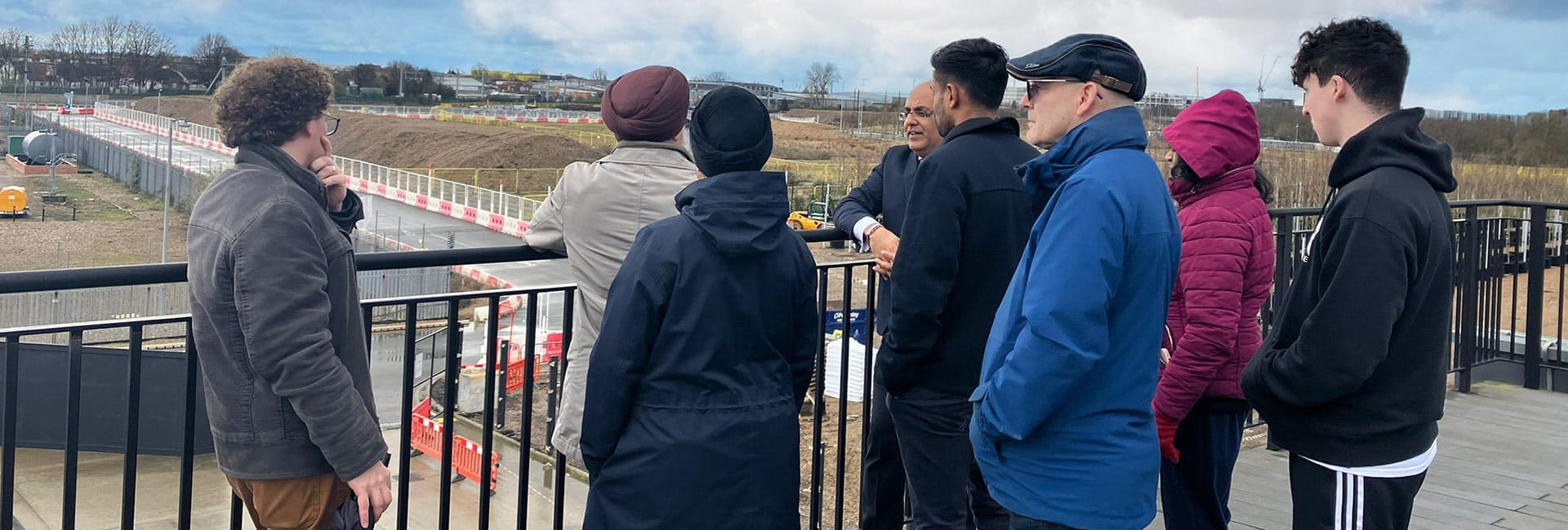 A shot of the open doors event looking at the construction