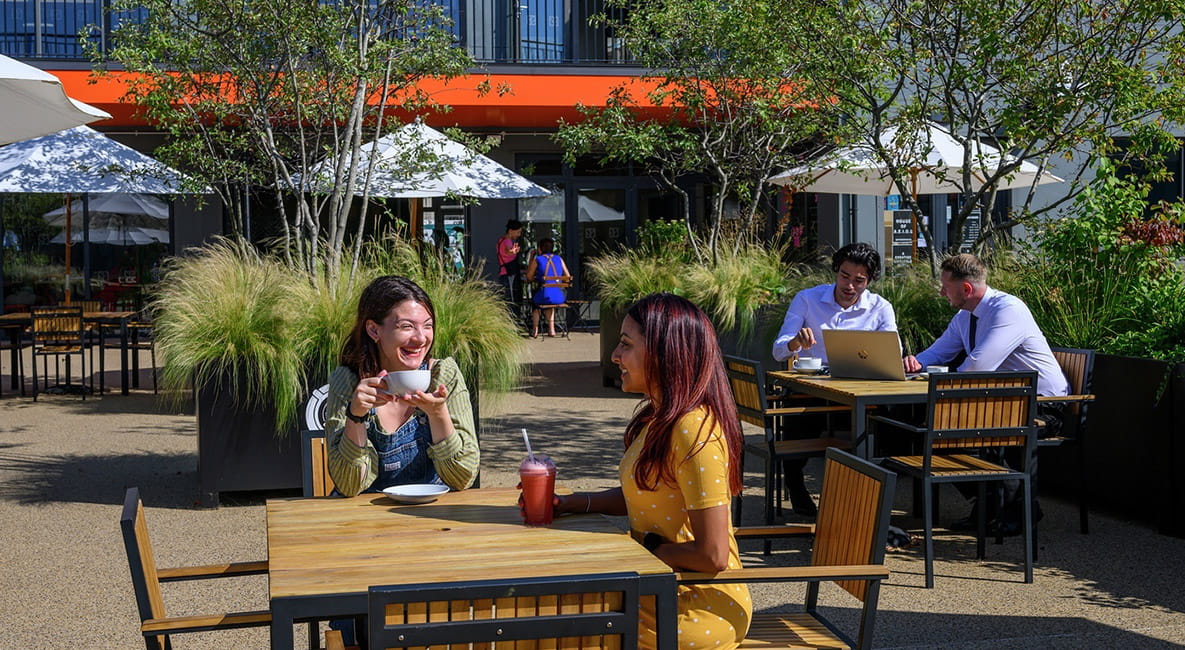 Image of residents enjoying The Parkside Yards facilities