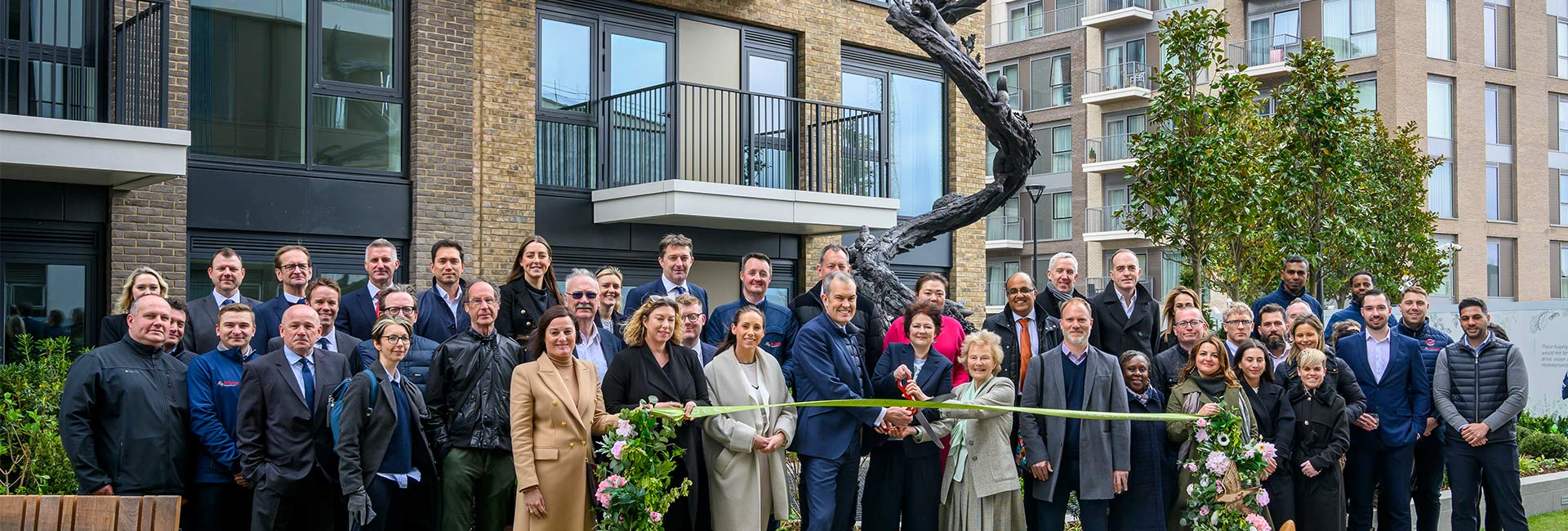 A Shot of Everyone at the Unveiling of the New Public Art