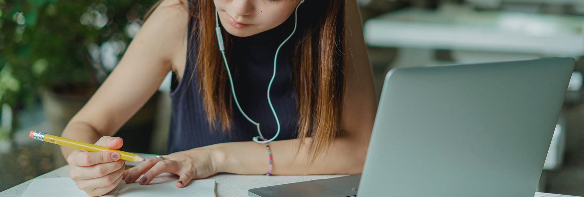 A Generic Image of a Girl Studying