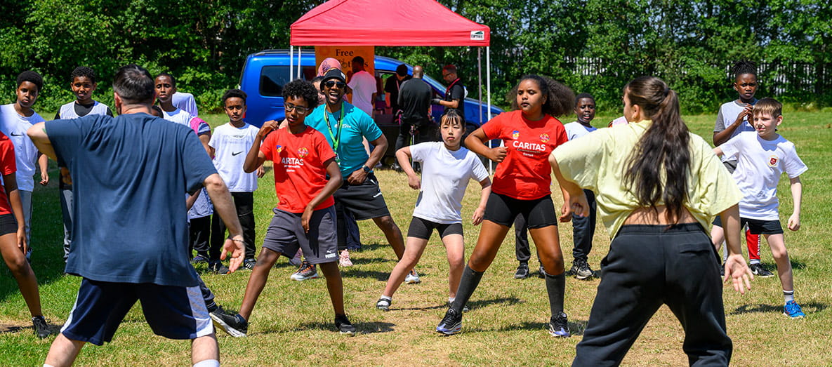 Children participating in Street Elite dancing lesson