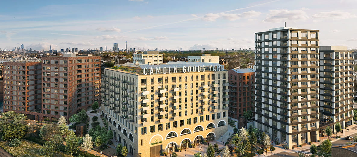Exterior CGI of Camden Goods Yard