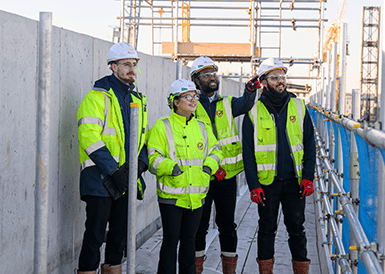 An image of apprentices on a construction site