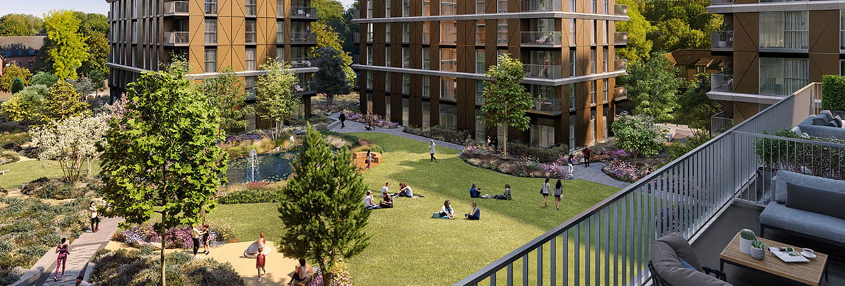 Exterior photo of a balcony at Eden Grove