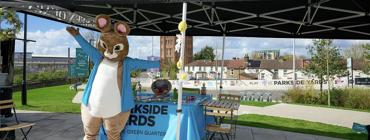 An image of The Easter Bunny visiting The Green Quarter