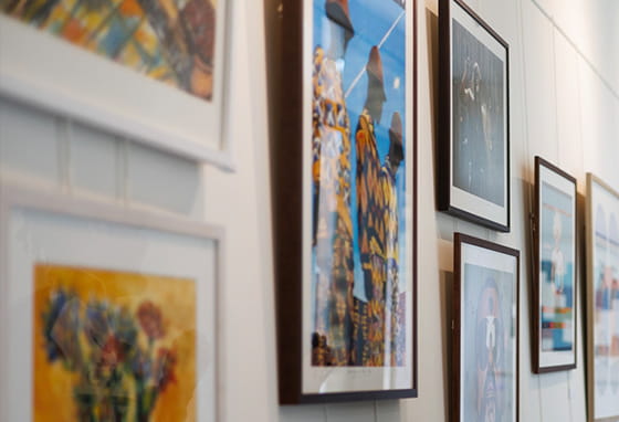An image of the art at the pop-up gallery at Clarendon