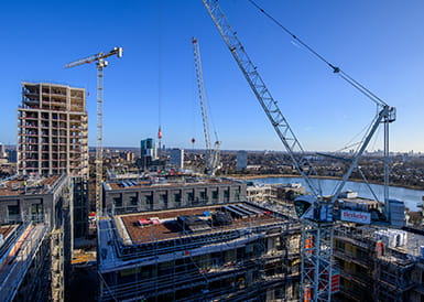 Image of a Berkeley development midway through construction