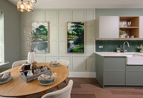 Hareshill showhome dining and kitchen area