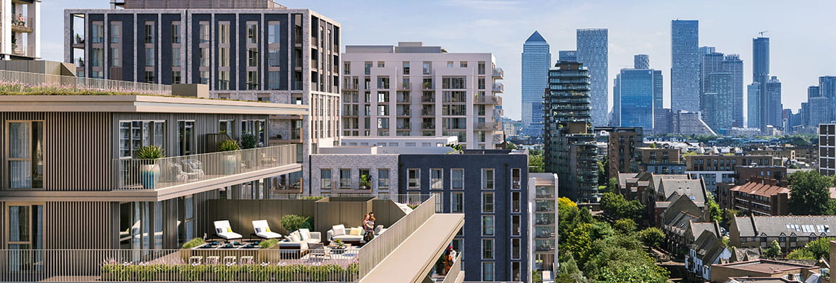 The homes in Jade Wharf will have views of the London skyline.