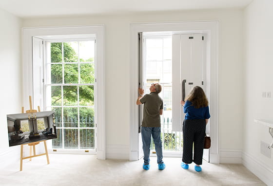 An image of people having a look around the Oakhill Summer Home