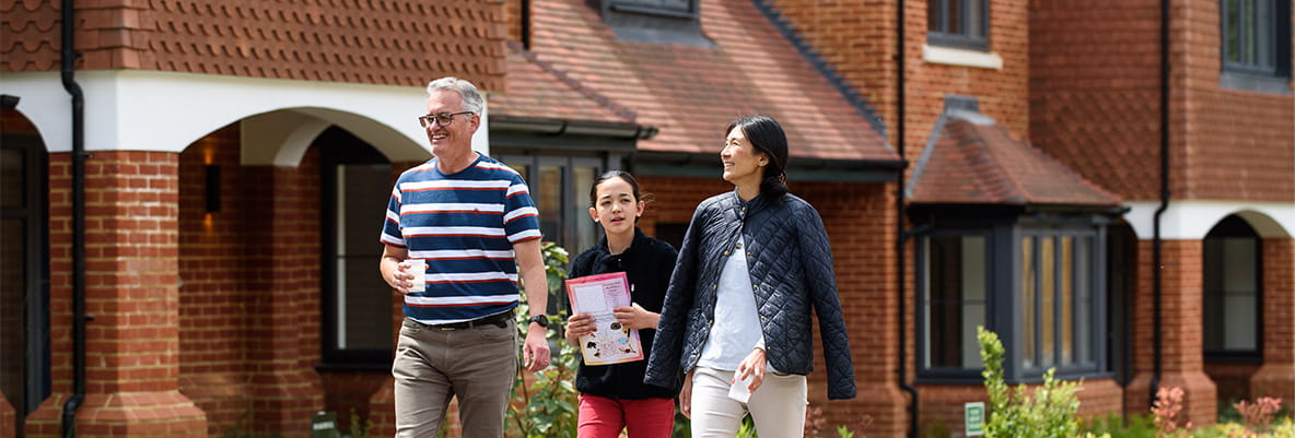 An image of people walking through Oakhill