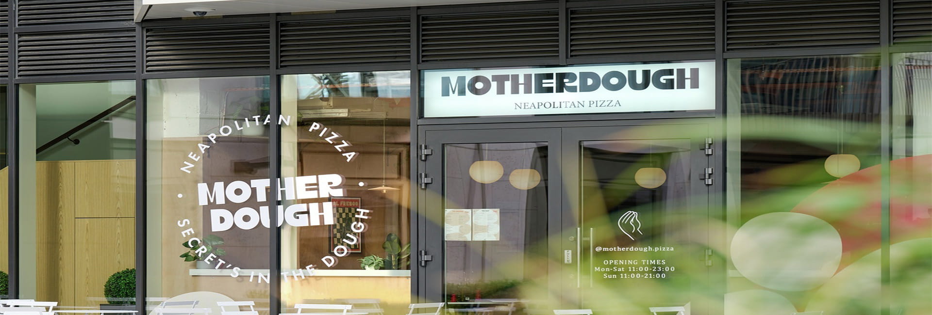 Exterior picture of the Motherdough restaurant