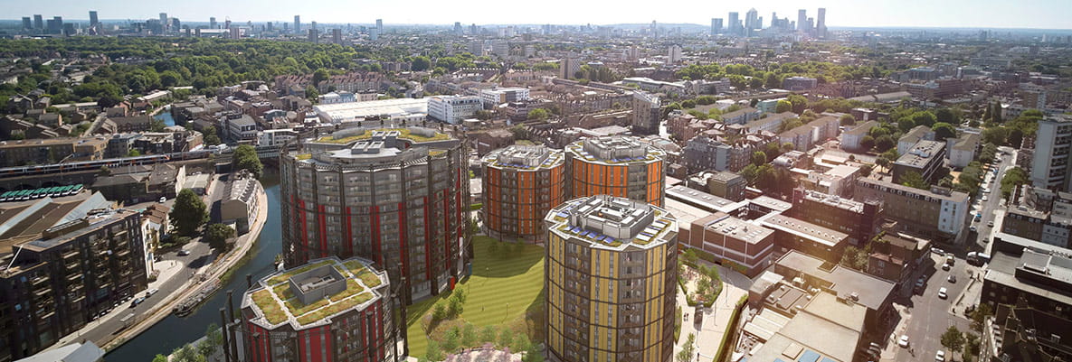 A skyline view image of Regent's View with London in the background on a warm afternoon