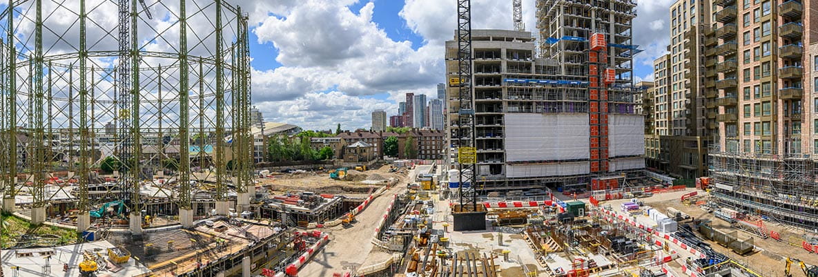 An image of gasworks having construction works