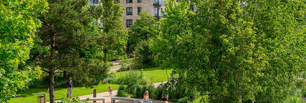 An exterior image of The Green Quarter