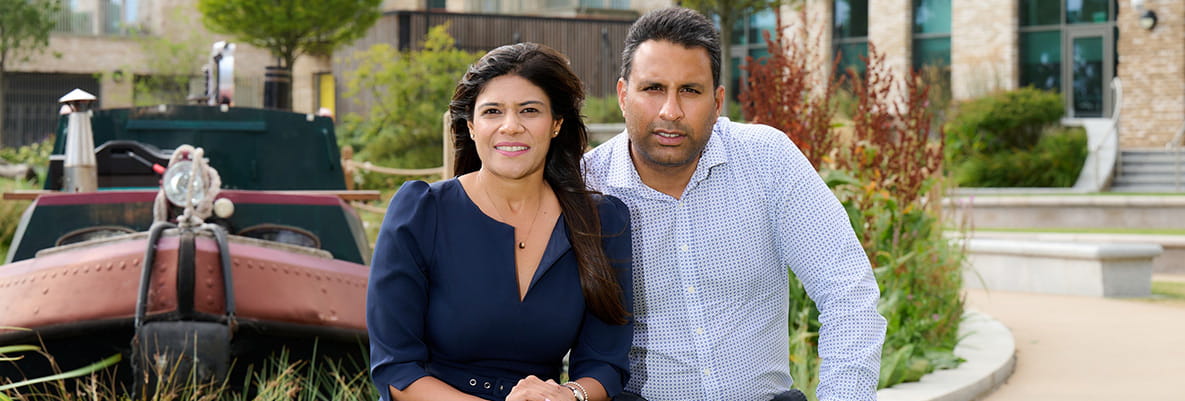 Aash Magdani and Pouja Magdani, Founders of Peapods Early Learning Centre at Grand Union, Wembley