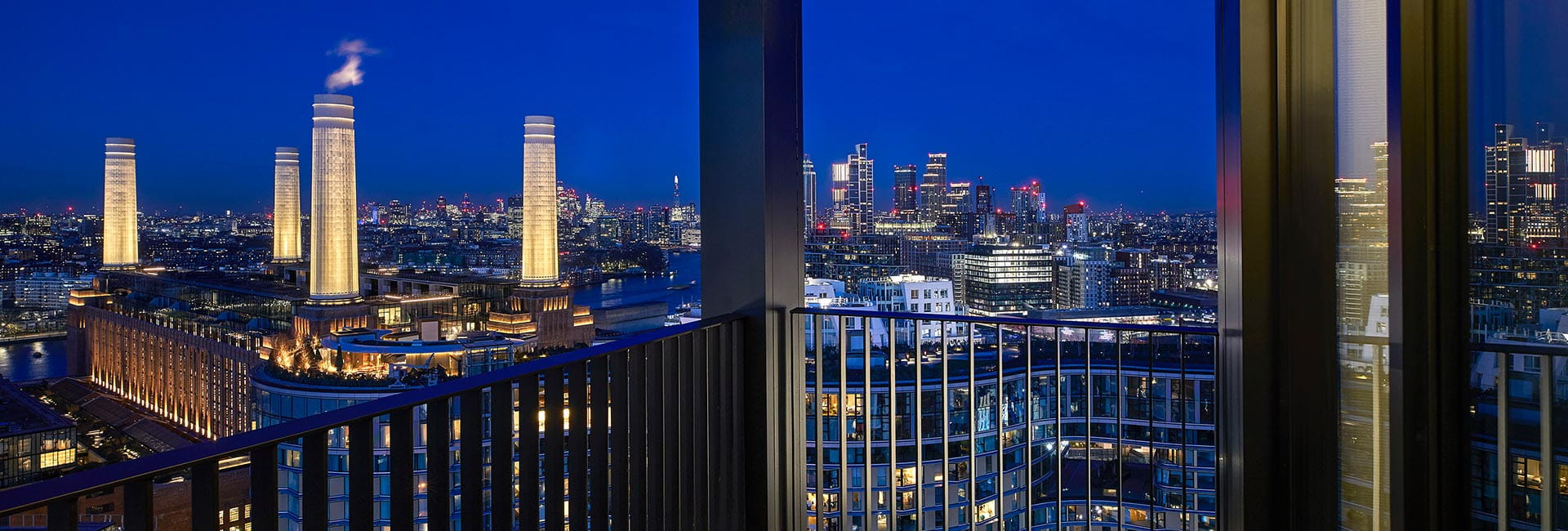 External image of the Prince of Wales Drive development at night