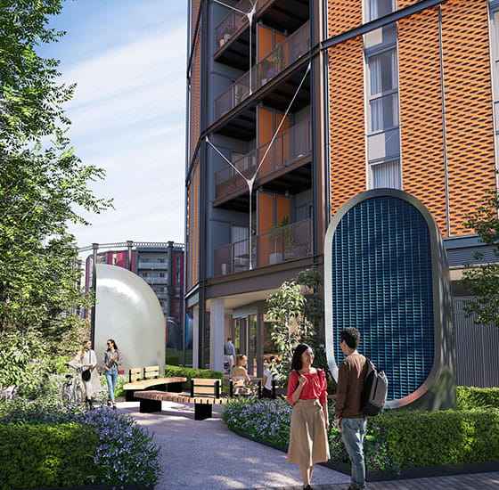 An exterior CGI image of Regents View