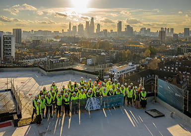 Regent’s View on the Canal “Topping Out” Celebrated by Local Leaders in Tower Hamlets