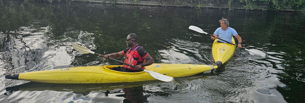 Residents enjoying The Green Quarter Canoe Club
