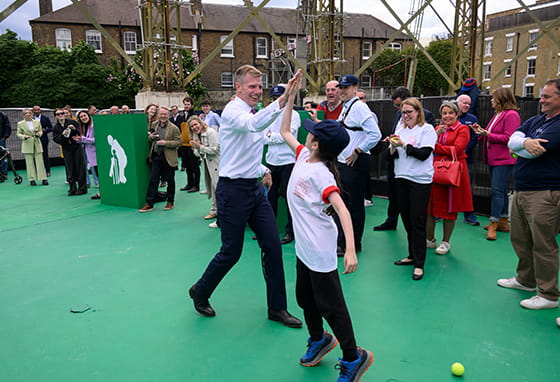 An image of people during the cricket event