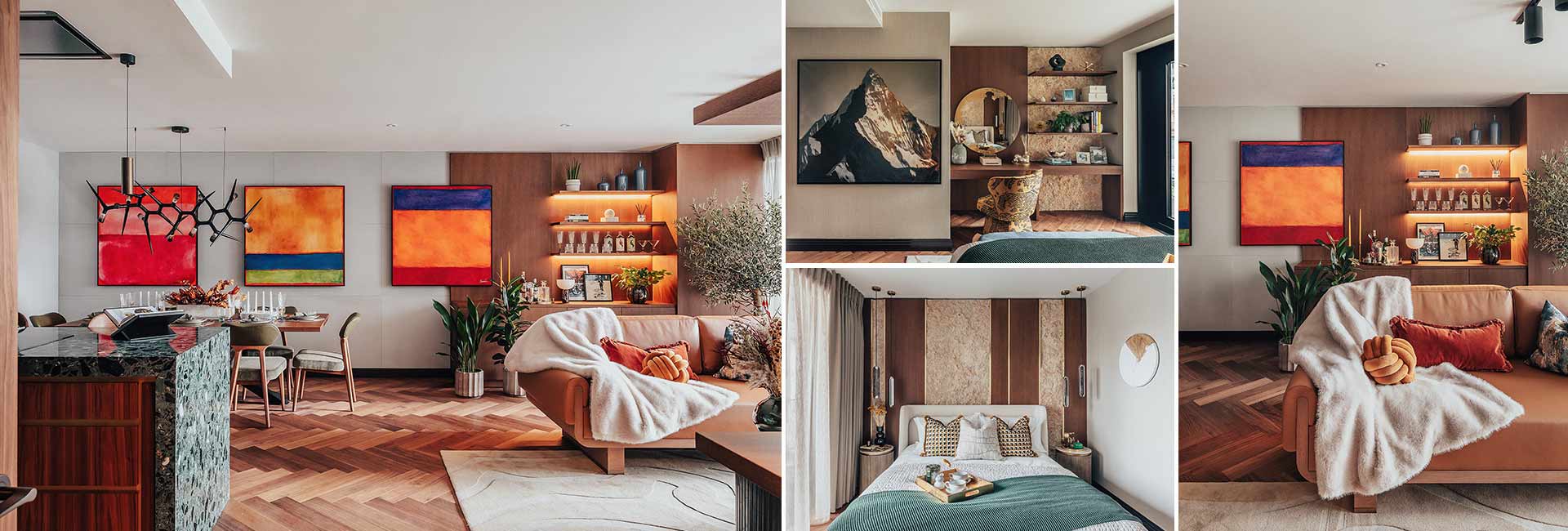 A montage of interior images from London Docks new Showhome